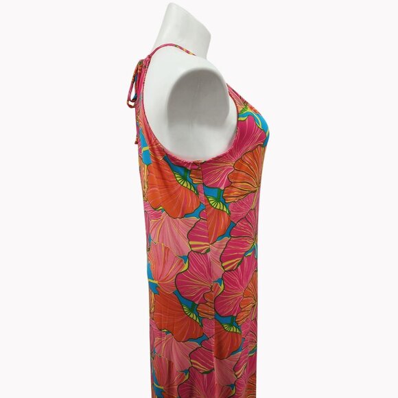 Trina Turk Womens Medium Milan Gingko Halter Floral Maxi Dress NWT - Picture 4 of 8